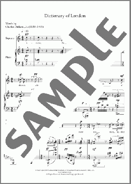 Dictionary of London (for soprano and piano)(Morgan Hayes) 楽譜 ピアノ & ボーカル ダウンロード
