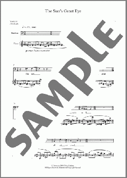 The Sun's Great Eye (for baritone and piano)(Philip Cashian) 楽譜 ピアノ & ボーカル ダウンロード