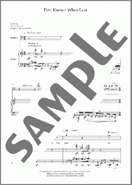 First Known When Lost (for baritone and piano)(Philip Grange) 楽譜 ピアノ & ボーカル ダウンロード