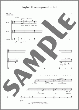 English Encouragement of Art (for soprano, mezzo-soprano and percussion)(Richard Causton) 楽譜 ピアノ & ボーカル ダウンロード