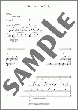 The Poison Tree (for baritone, piano and bell)(Stephen Montague) 楽譜 ピアノ & ボーカル ダウンロード