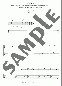 America(Prince & The Revolution) 楽譜 ギター（ソロ） ダウンロード