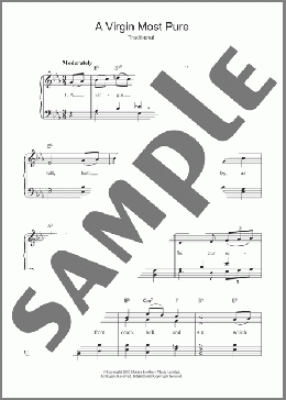 A Virgin Most Pure(Traditional) 楽譜 ピアノ & ボーカル ダウンロード