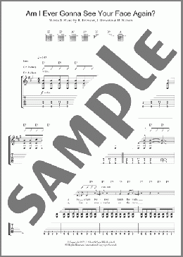 Am I Ever Going To See Your Face Again(The Angels) 楽譜 ギター（ソロ） ダウンロード