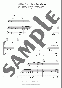 La Fete De L'Etre Supreme(Claude-Michel Schonberg) 楽譜 その他 ダウンロード
