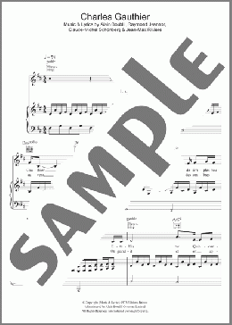 Charles Gauthier(Claude-Michel Schonberg) 楽譜 その他 ダウンロード