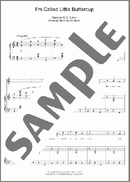 I'm Called Little Buttercup(Gilbert & Sullivan) 楽譜 ピアノ & ボーカル ダウンロード