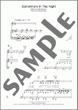 Somewhere In The Night(Barry Manilow) 楽譜 その他 ダウンロード