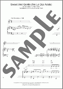 Sweet and Gentle (Me Lo Dijo Adela)(Georgia Gibbs) 楽譜 その他 ダウンロード