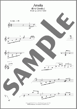 Amelia (End Credits)(Gabriel Yared) 楽譜 ギター（その他） ダウンロード