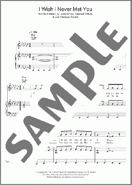 I Wish I Never Met You(Sam Sparro) 楽譜 その他 ダウンロード