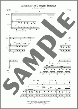 A Simple Neo-Georgian Summer (for baritone and piano)(Emily Hall) 楽譜 ピアノ & ボーカル ダウンロード