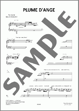 Plume D'Ange(Claude Nougaro) 楽譜 ピアノ & ボーカル ダウンロード