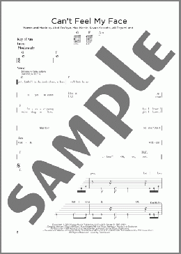 Can't Feel My Face(The Weeknd) 楽譜 ギターリード ダウンロード