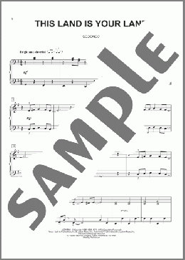 This Land Is Your Land(Woody Guthrie) 楽譜 ピアノ（連弾） ダウンロード