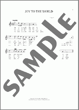 Joy To The World(Isaac Watts/Lowell Mason/George Frideric Handel) 楽譜 その他 ダウンロード