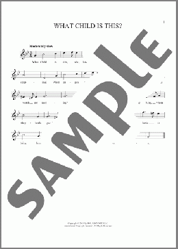 What Child Is This?(William C. Dix/16th Century English Melody) 楽譜 その他 ダウンロード