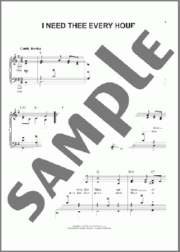 I Need Thee Every Hour(Annie S. Hawks) 楽譜 その他 ダウンロード