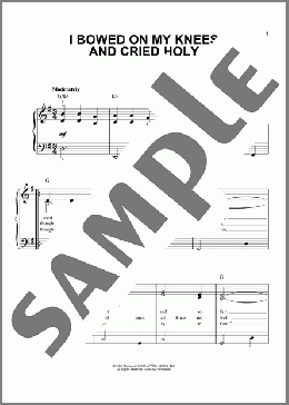 I Bowed On My Knees And Cried Holy(E.M. Dudley Cantwell/Nettie Dudley Washington) 楽譜 ピアノ（ソロ） ダウンロード