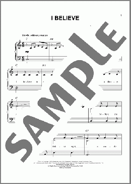 I Believe(Al Stillman/Ervin Drake/Jimmy Shirl/Irvin Graham) 楽譜 ピアノ（ソロ） ダウンロード