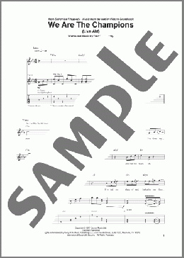 We Are The Champions(Queen) 楽譜 ギター（ソロ） ダウンロード