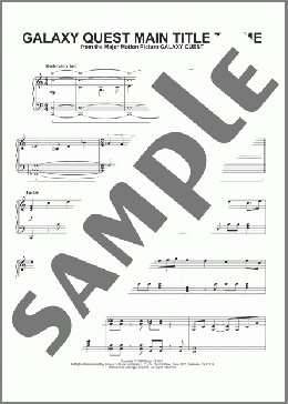 Galaxy Quest Main Title Theme(David Newman) 楽譜 ピアノ（ソロ） ダウンロード