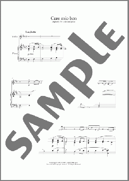 Caro Mio Ben(Tommaso Giordani) 楽譜 その他 ダウンロード