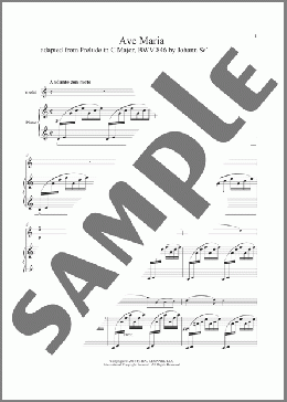 Ave Maria(Johann Sebastian Bach) 楽譜 その他 ダウンロード