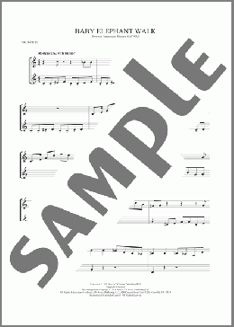 Baby Elephant Walk(Henry Mancini) 楽譜 その他 ダウンロード