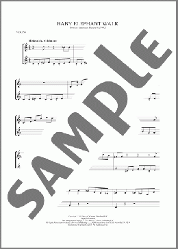 Baby Elephant Walk(Henry Mancini) 楽譜 その他 ダウンロード