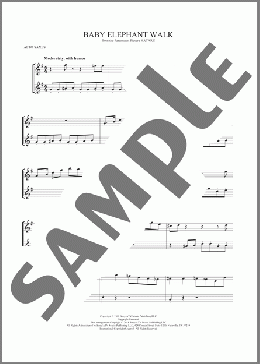 Baby Elephant Walk(Henry Mancini) 楽譜 アルトサックス（ソロ） ダウンロード