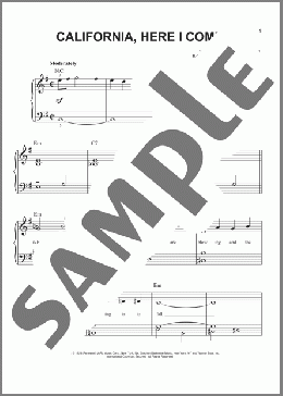 California, Here I Come(Al Jolson/Benny Goodman & His Orchestra) 楽譜 ピアノ（ソロ） ダウンロード
