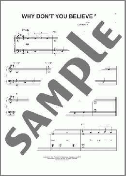 Why Don't You Believe Me(Joni James/Patti Page) 楽譜 ピアノ（ソロ） ダウンロード