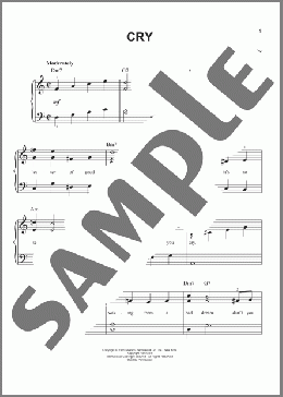 Cry(Johnnie Ray/Crystal Gayle) 楽譜 ピアノ（ソロ） ダウンロード