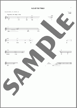 I Love You Truly(Carrie Jacobs-Bond) 楽譜 その他 ダウンロード
