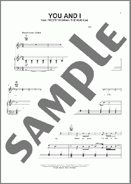 You And I (from Pretty Woman: The Musical)(Bryan Adams & Jim Vallance) 楽譜 ピアノ & ボーカル & ギター ダウンロード