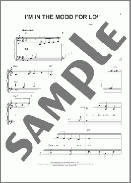 I'm In The Mood For Love(Jimmy McHugh/Dorothy Fields) 楽譜 ピアノ（ソロ） ダウンロード