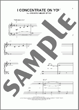 I Concentrate On You(Cole Porter) 楽譜 ピアノ（ソロ） ダウンロード