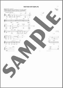 The Touch Of Your Lips(Ray Noble) 楽譜 その他 ダウンロード