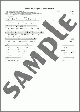 Nevertheless (I'm In Love With You)(Bert Kalmar) 楽譜 その他 ダウンロード