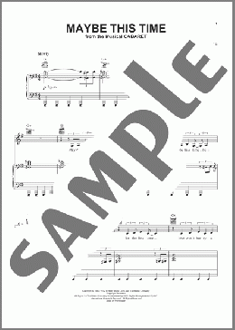 Maybe This Time(Fred Ebb/John Kander) 楽譜 その他 ダウンロード