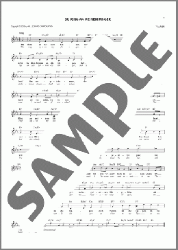 Du Ring an Meinem Finger(Robert Schumann) 楽譜 その他 ダウンロード
