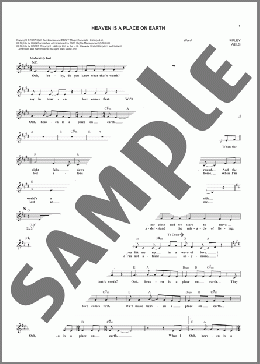 Heaven Is A Place On Earth(Belinda Carlisle) 楽譜 その他 ダウンロード
