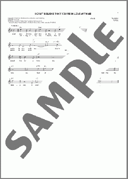I Can't Believe That You're In Love With Me(Jimmy McHugh) 楽譜 その他 ダウンロード