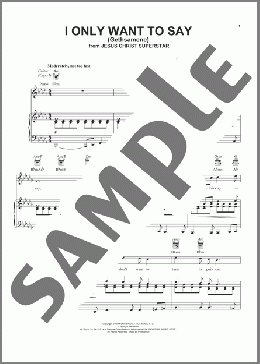 I Only Want To Say (Gethsemane)(Tim Rice/Andrew Lloyd Webber) 楽譜 その他 ダウンロード