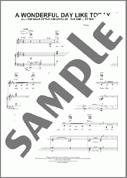 A Wonderful Day Like Today(Leslie Bricusse) 楽譜 その他 ダウンロード