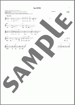 All Of Me(Gerald Marks/Seymour Simons) 楽譜 その他 ダウンロード