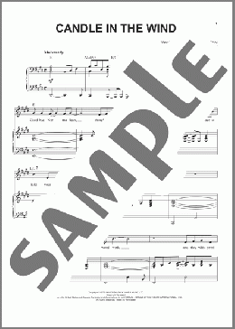 Candle In The Wind(Elton John) 楽譜 ピアノ & ボーカル ダウンロード
