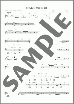 Jesu, Joy Of Man's Desiring(Johann Sebastian Bach/Robert Bridges) 楽譜 その他 ダウンロード