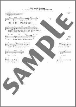 Two Sleepy People(Frank Loesser/Hoagy Carmichael) 楽譜 その他 ダウンロード